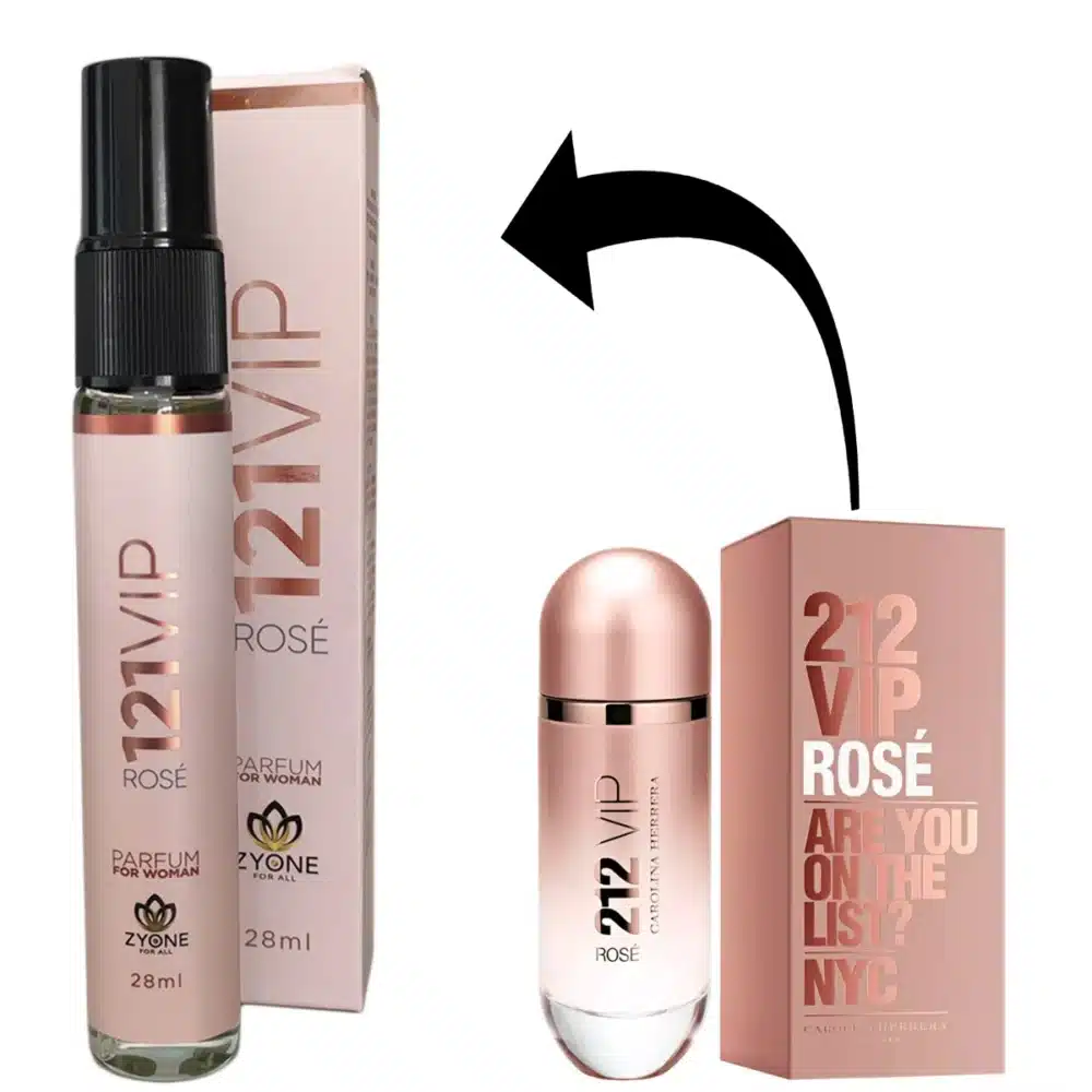 Perfume Feminino Zyone 121 Vip Rose 28ml Eau de Parfum EDP Alta FIxação