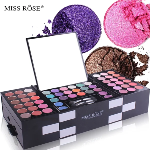 Miss Rose – Paleta de Maquiagem Completa com 194 Cores e Cosméticos Essenciais