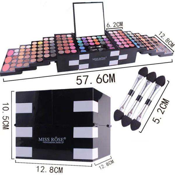 Miss Rose – Paleta de Maquiagem Completa com 194 Cores e Cosméticos Essenciais - Image 2